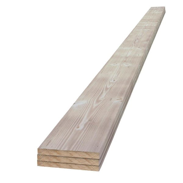 Edge 1 in. x 6 in. x 8 ft. Smoke White Charred Wood Pine Project Board (3-Pack)