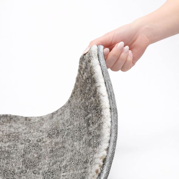 Dream Shag Premium Machine Washable Abstract ADS702 Gray 2 ft. x 3 ft. Accent Rug