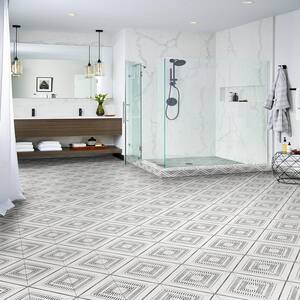 Tessa Encaustic 8 in. x 8 in. Matte Porcelain Floor and Wall Tile (5.16 sq. ft./Case)