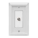 Deerfield 1 Gang Coax Composite Wall Plate - White