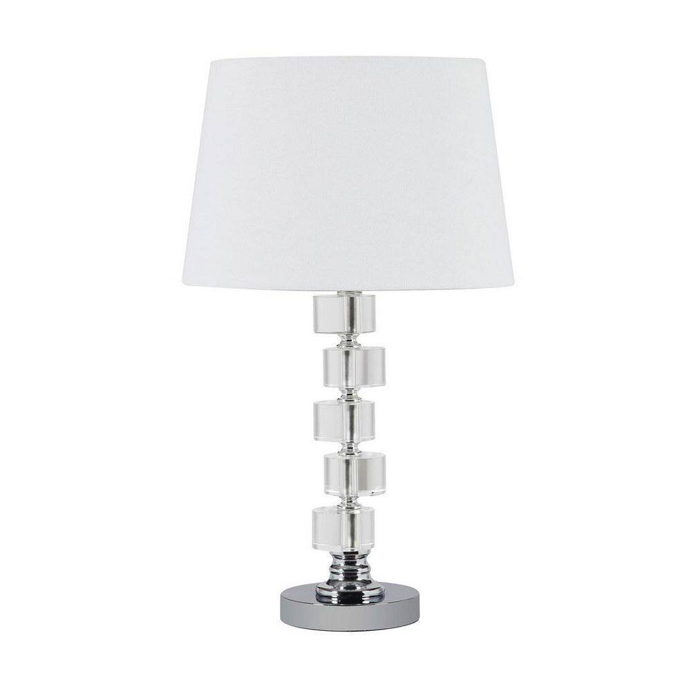 20 in. H Crystal Round Stacked Cube Orbs Metal Table Lamp Task and Reading White price history on PriceWatchPro