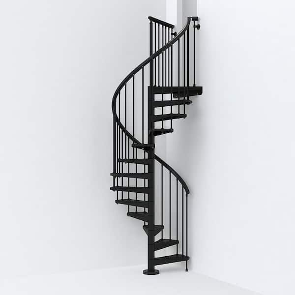 Arke SKY030 47 in. Black Spiral Staircase Kit