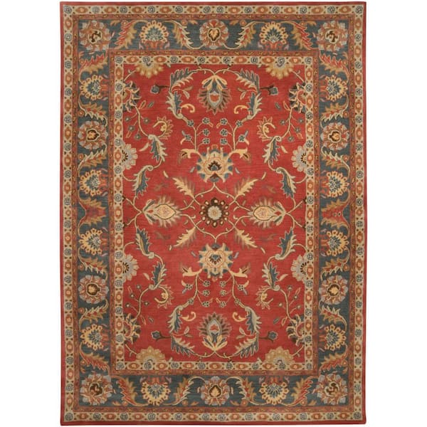 John Rust Red 8 ft. x 11 ft. Area Rug