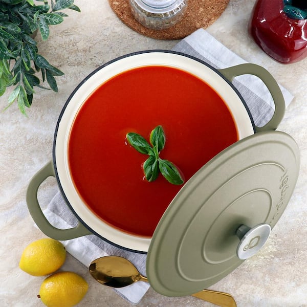 Crock-Pot Artisan 5 qt. Round Enameled Cast Iron Dutch Oven in