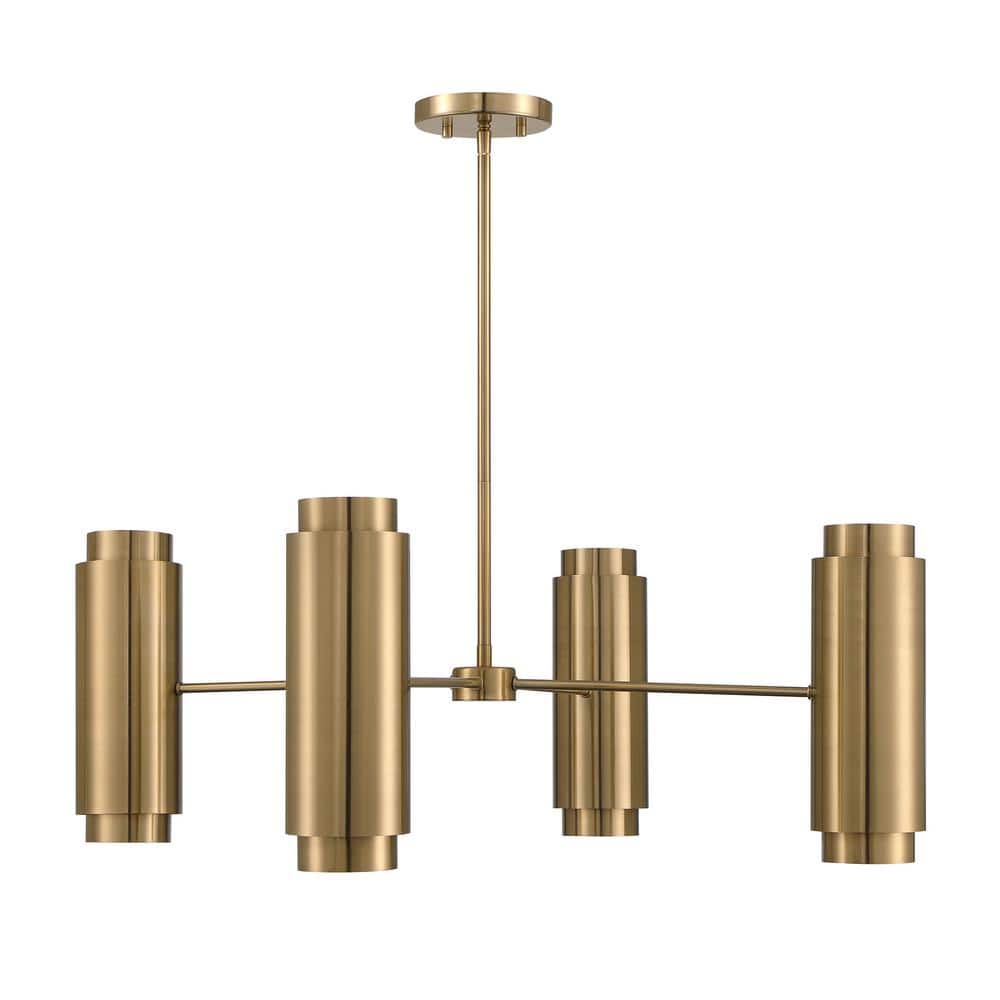Noble Brass 8-Light Adjustable Metal Chandelier