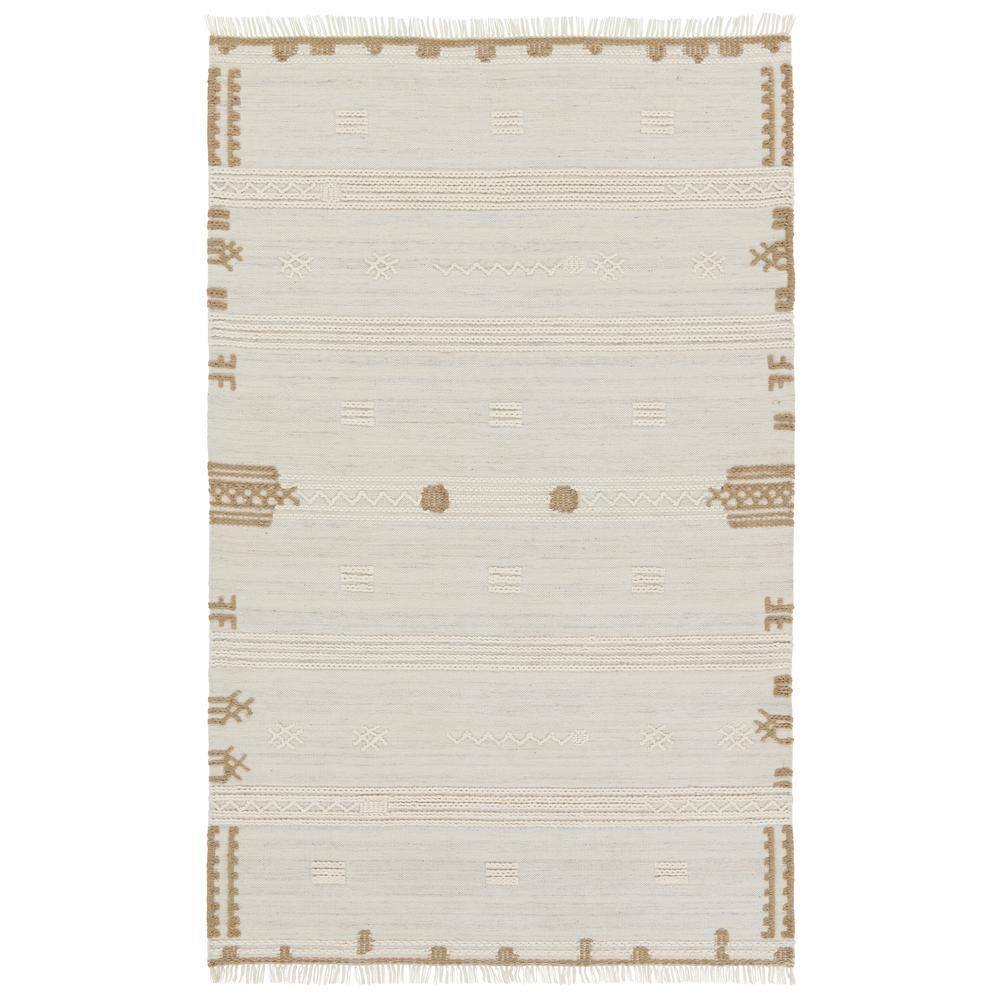 Jaipur Living Noble Ivory/Brown 10 ft. x 14 ft. Tribal PET Indoor
