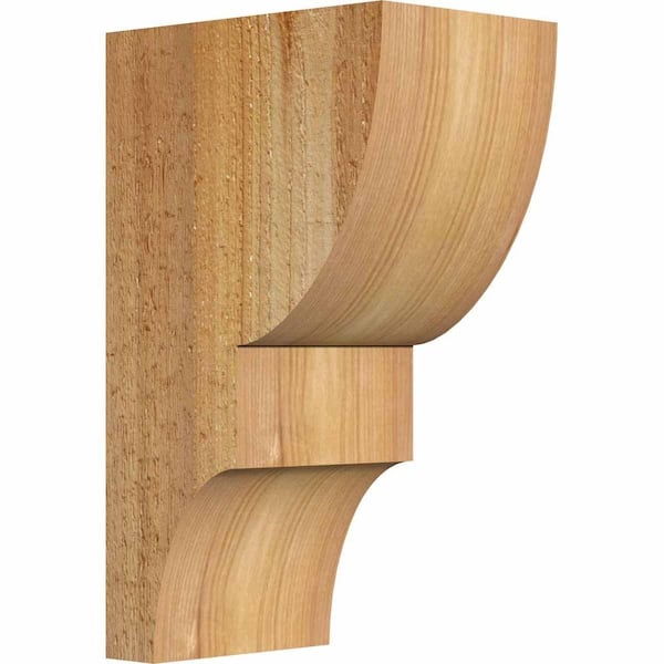 Ekena Millwork 4 in. x 6 in. x 10 in. Western Red Cedar Ridgewood Rough Sawn Corbel