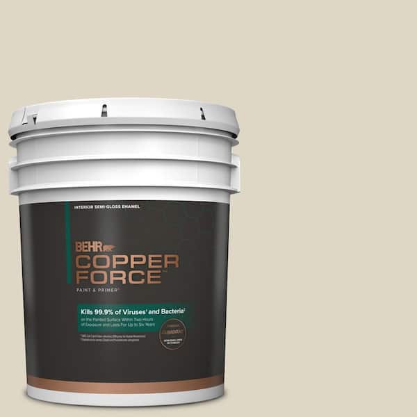 COPPER FORCE 5 gal. #PPU8-15 Stonewashed Semi-Gloss Enamel Virucidal and Antibacterial Interior Paint & Primer