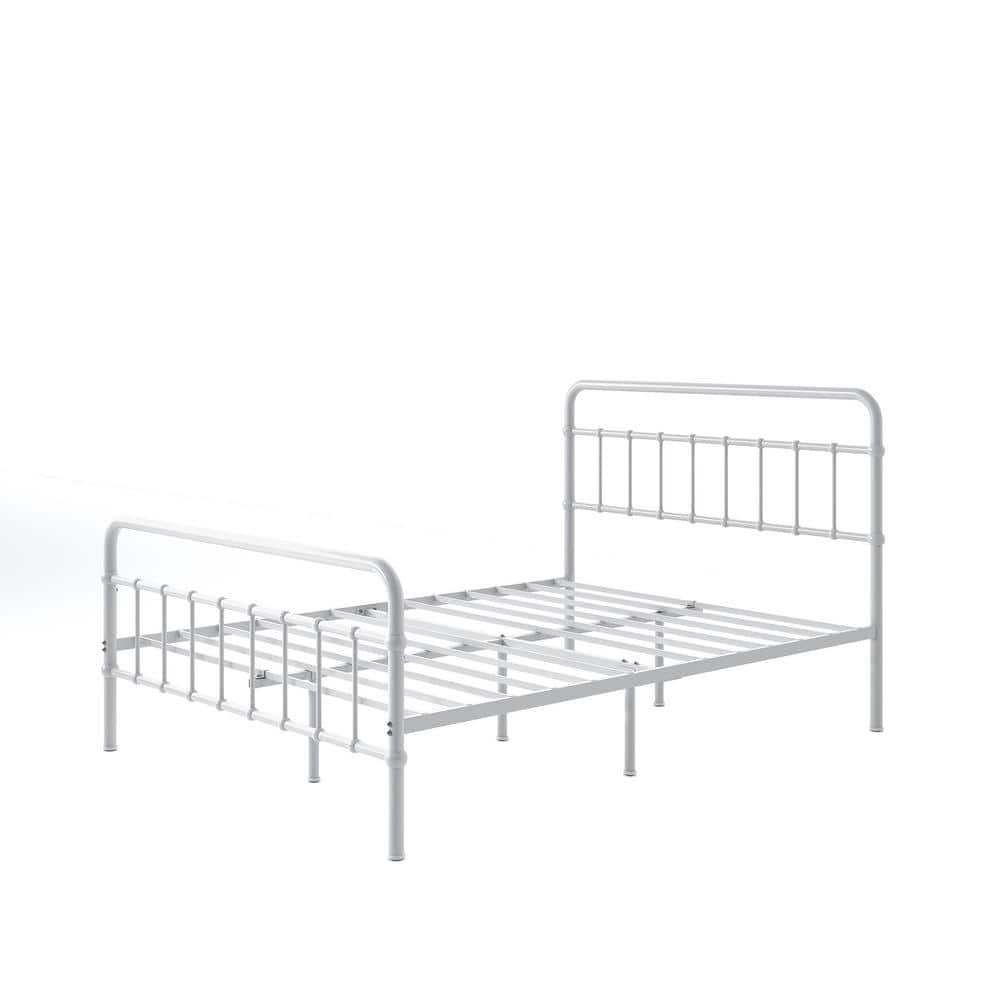 Zinus white online bed frame