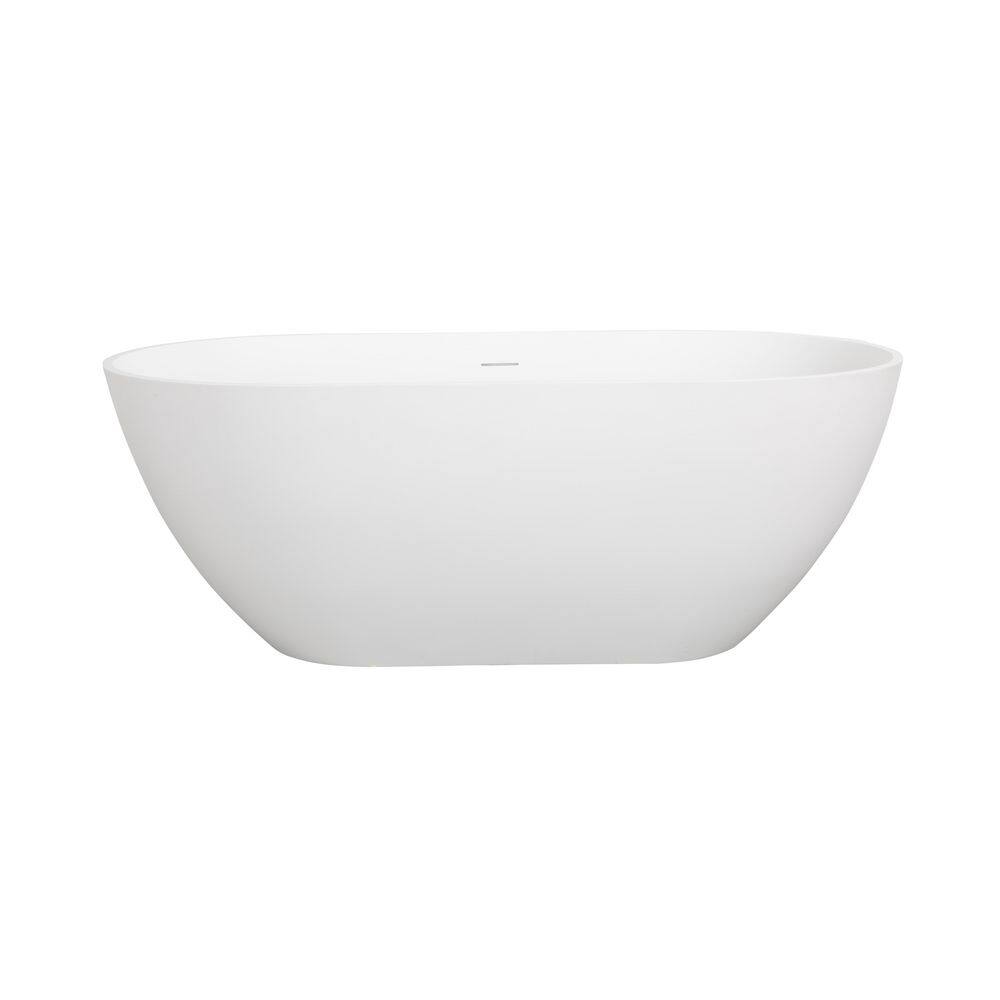 59 in. x 29.5 in. Soaking Bathtub with Center Drain in Matte White price history on PriceWatchPro