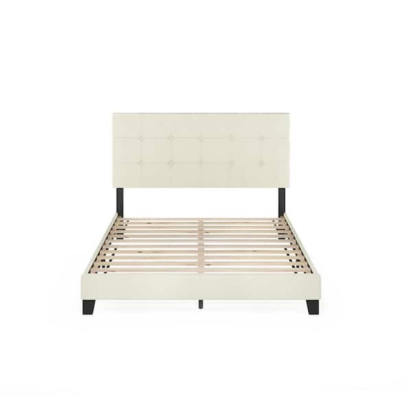 Laval Linen Queen Button Tufted Bed Frame