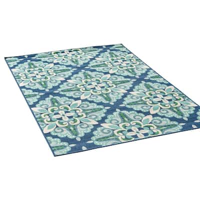 Noble House Codimuba Area Rug 8 x 11-Feet Turquoise Noble House Codimuba Area Rug 8 x 11-Feet Turquoise