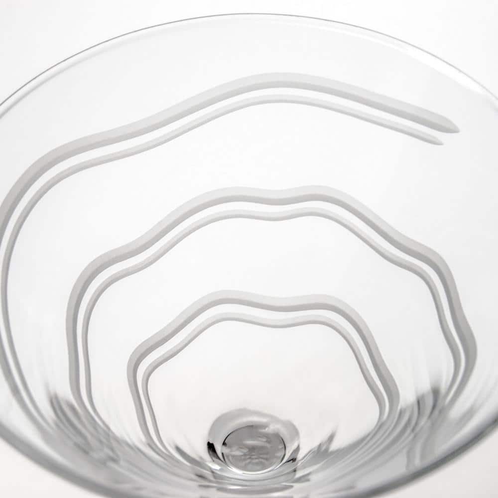 Elegant Clear Lead-Free Crystal Martini Glasses Set of 4