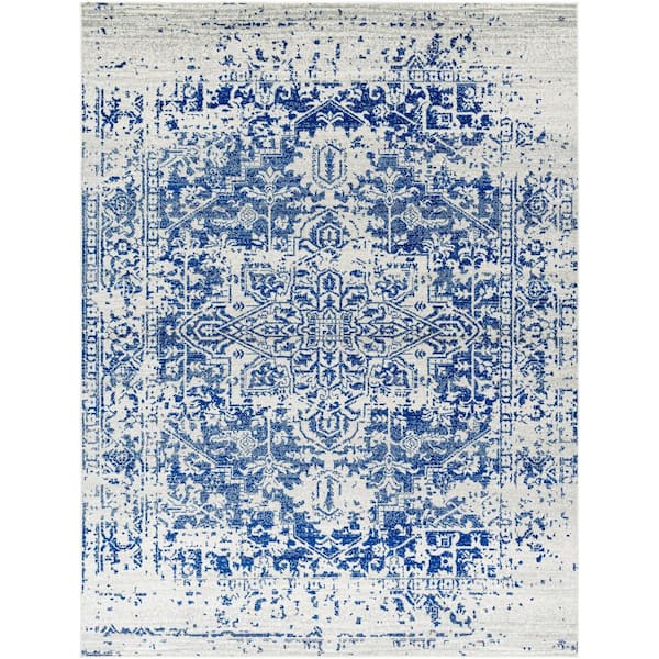 Livabliss Demeter Dark Blue 8 ft. x 10 ft. Indoor Area Rug