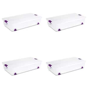 60 Qt. ClearView Latch Lid Wheeled Underbed Box