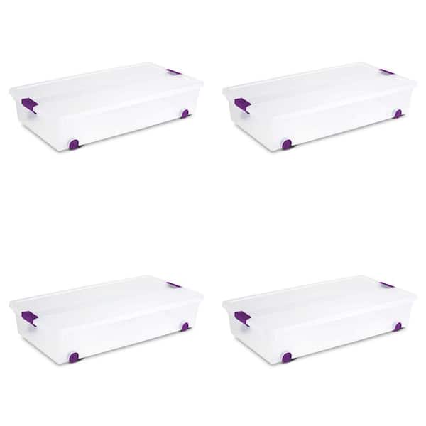 Sterilite 60 Qt. ClearView Latch Lid Wheeled Underbed Box