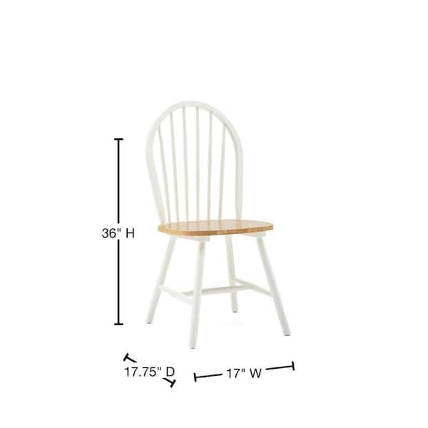 Boraam Set of 2 Windsor Dining store Chair - Wood/White/Natural