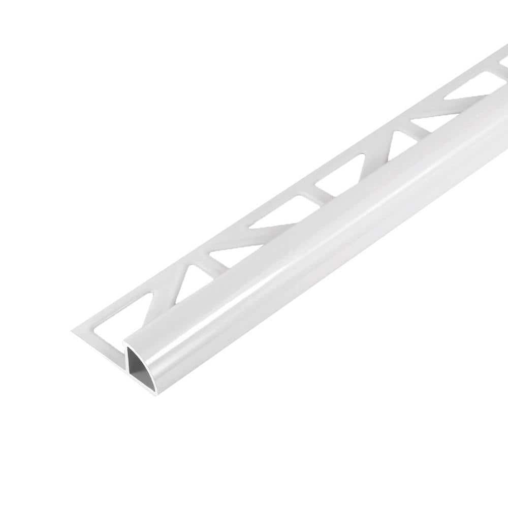 Durondell 3/8 in. x 8 ft. 2-1/2 in. Round Edge Aluminum Pwdr Ctd Warm White Molding and Transition Trim price history on PriceWatchPro