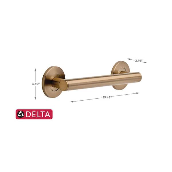 Delta Contemporary 12-in Champagne Bronze Wall Mount (ADA Compliant) Grab Bar Delta Contemporary 12-in Champagne Bronze Wall Mount (ADA Compliant) Grab Bar