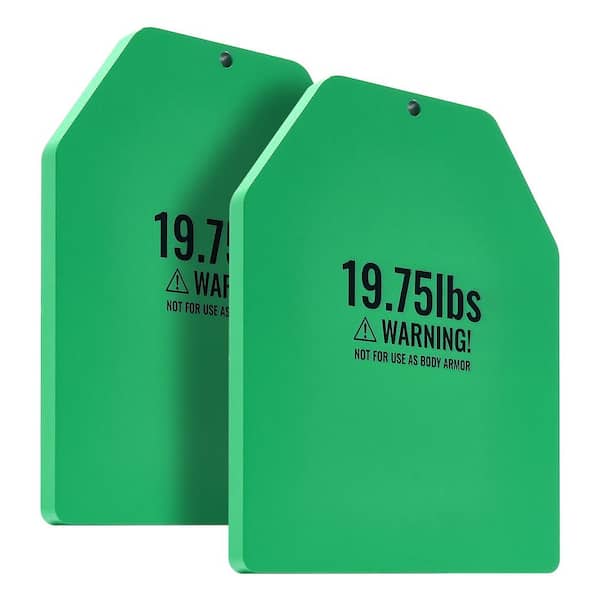 Weight Vest Plates, 19.75 LB. Pairs, Premium Steel, Ergonomic Contoured, for WODs, Add Weight to Vests, Idea 2025 update