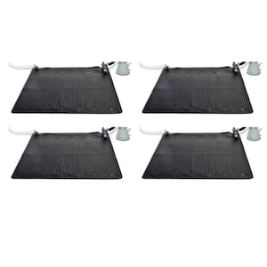 Solar Mat Above Ground Swimming Pool Water Heater, Black (4-Pack)