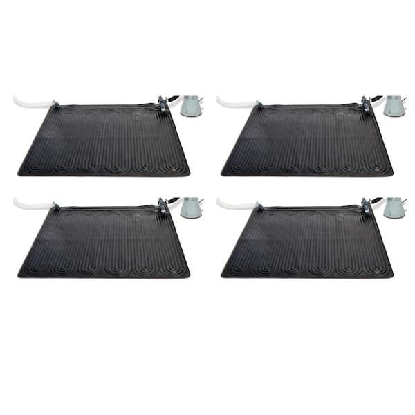 Solar Mat Above Ground Swimming Pool Water Heater, Black (4-Pack)