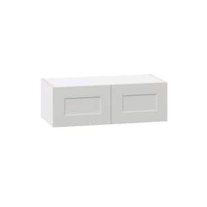 Galveston 30 in. W x 14 in. D x 10 in. H Assembled Shaker Wall Bridge Kitchen Cabinet in Light Grey