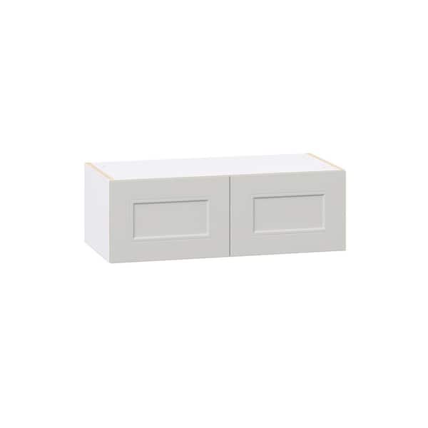 Galveston 30 in. W x 14 in. D x 10 in. H Assembled Shaker Wall Bridge Kitchen Cabinet in Light Grey
