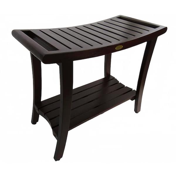 Harmony 30", Teak Shower Bench, Teak Shower Stool, Teak Bathroom Bench, Shower Bench Teak, Safety Arms, Extended Height