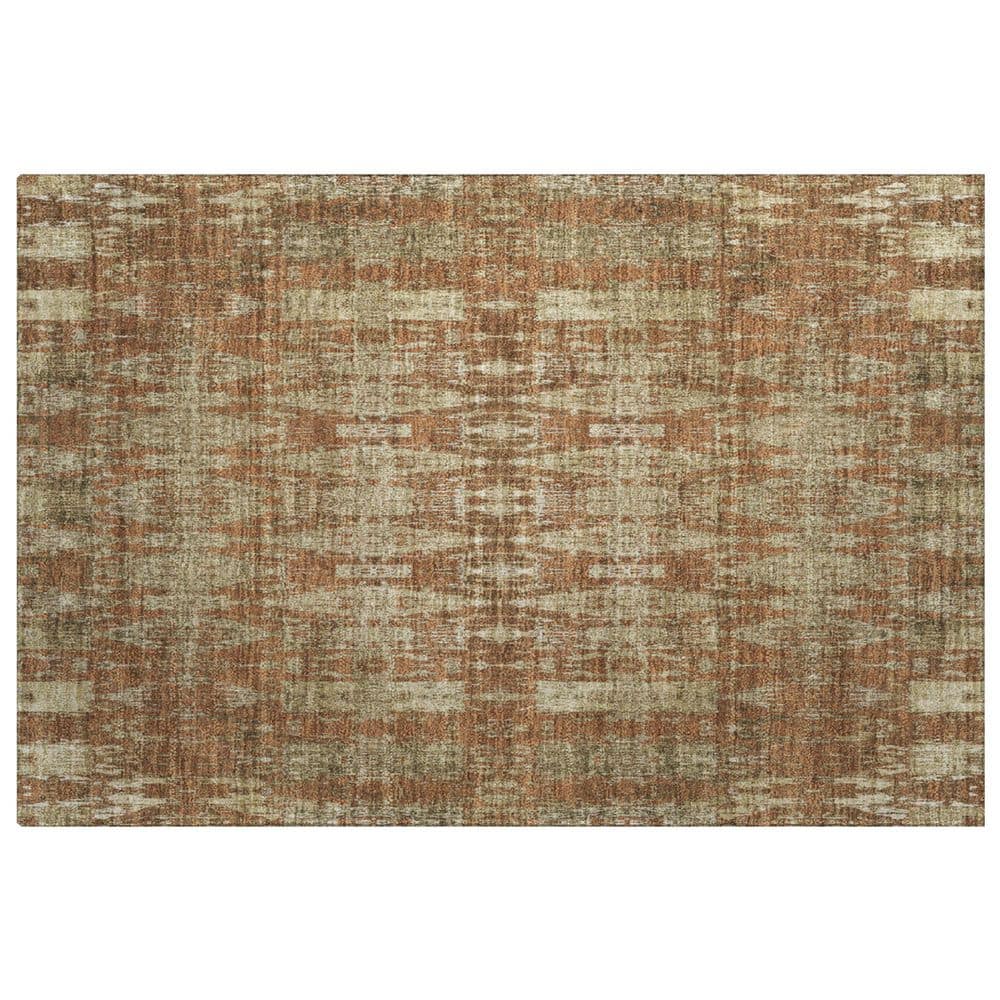 Dream Shag Premium Machine Washable Abstract ADS580 Paprika 3 ft. x 4 ft. Area Rug price history on PriceWatchPro