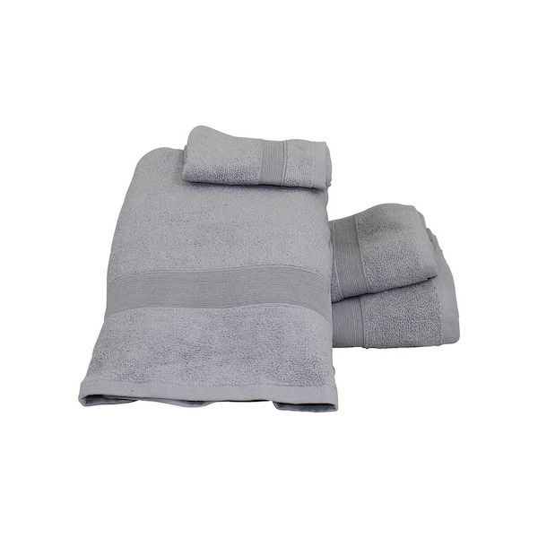 CB Station Luxury 8-Piece Grey Solid Bath Towel Set 6625SET - The Home Depot