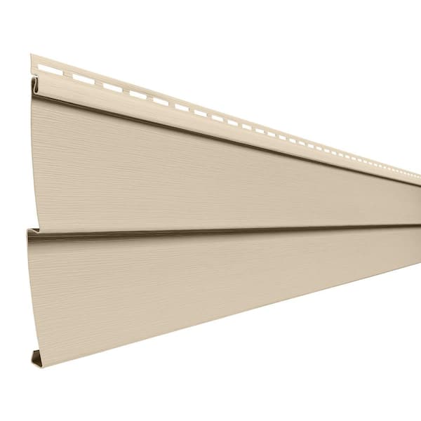 Unbranded Double 4 in. x 150 in. Autumn Tan Lap Vinyl Siding