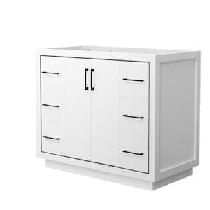Icon 41.25 in. W x 21.75 in. D x 34.25 in. H Single Bath Vanity Cabinet without Top in White