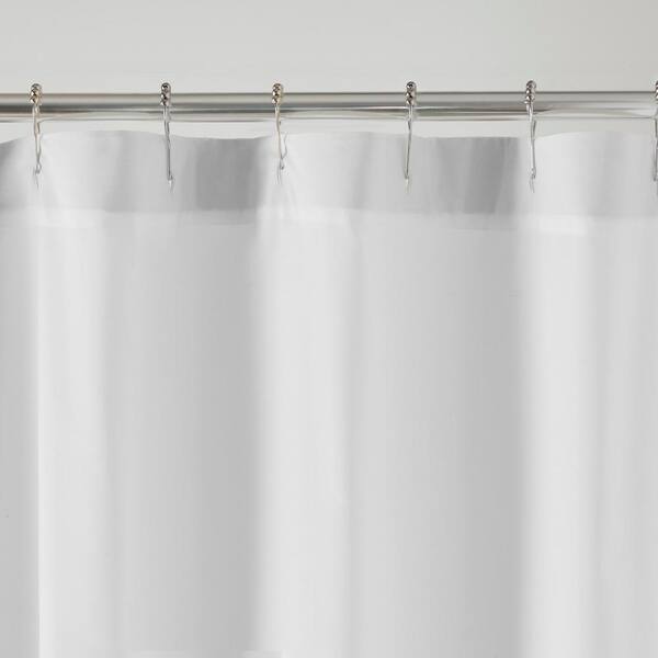 White Ruffled Shower Curtain Ruf, Shower Curtains Liners Longer Than 72 Inches