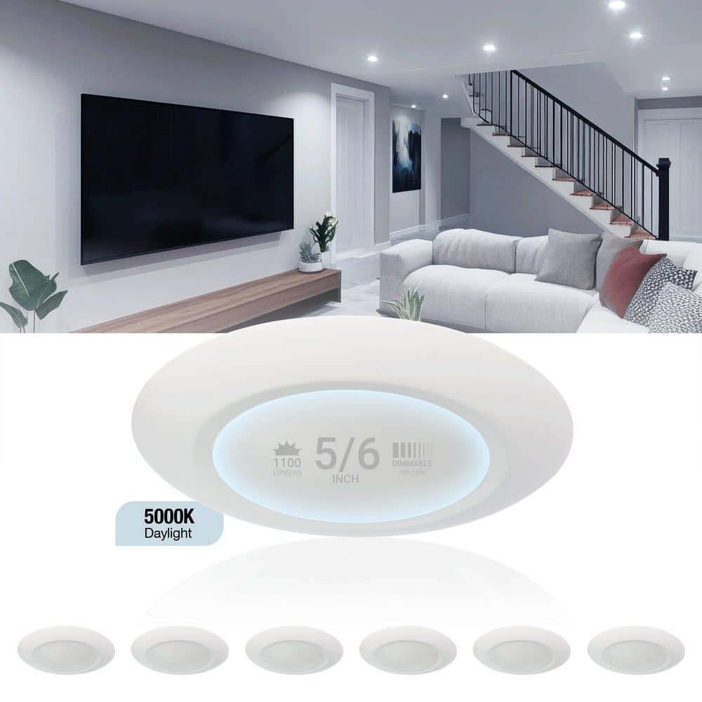 Reviews for NuWatt 5/6 in. Flush Mount LED Disk Light 5000K Daylight ...