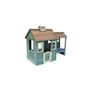 Wooden Playhouse with Bench