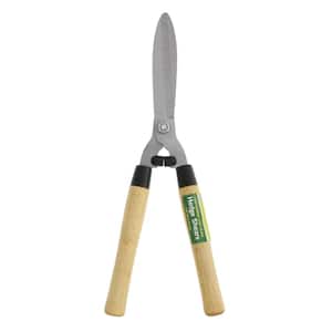 19 in. High Carbon Steel Blade Hedge Shears with Wood Handles