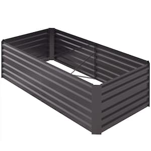 70.75 in. W x 35.5 in. D x 23.25 in. H Galvanized Steel Dark Gray Garden Bed