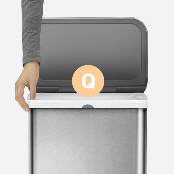 simplehuman Code Q Custom Fit Drawstring Trash Bags in Dispenser Packs,  50-65 Liter / 8 Gallon, White – 240 Liners