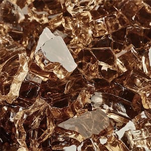 1/4 in. 10 lbs. Copper Fire Glass for Indoor and Outdoor Fire Pits or Fireplaces