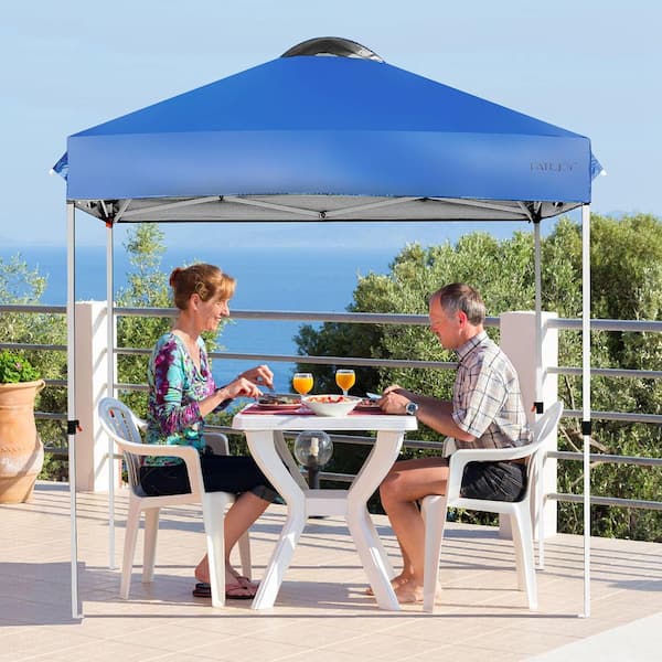 6 ft. L x 6 ft. W Blue Pop Up Canopy Tent