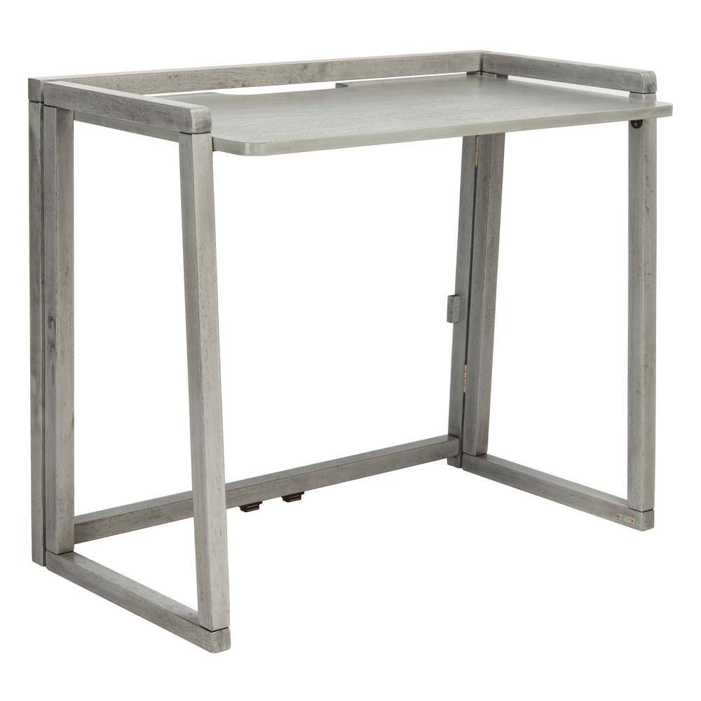 Osgood Dark Grey Solid Wood Folding Writing Desk