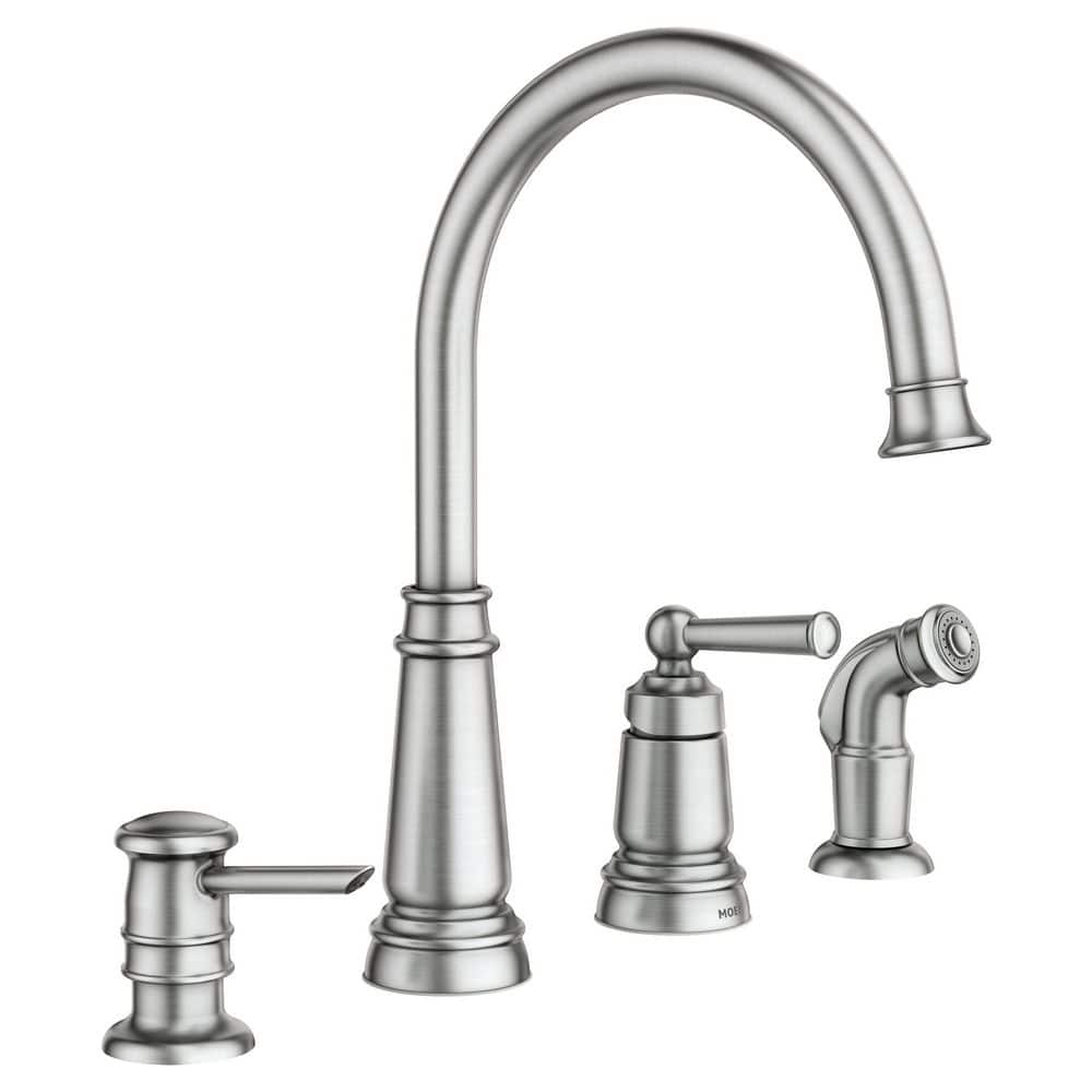 MOEN Edison 1 Handle High Arc Standard Kitchen Faucet in Spot