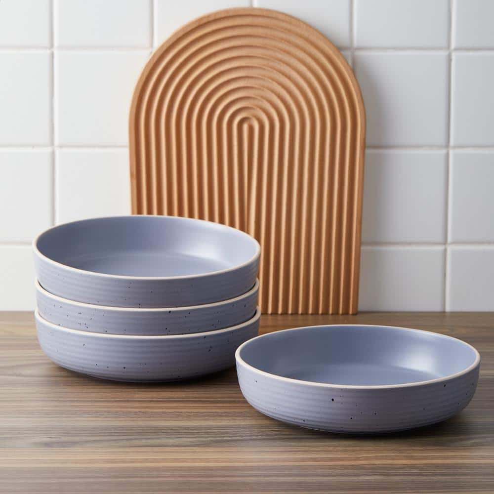 Light Gray Ceramic 32-Piece Dinnerware Set, Service for 8