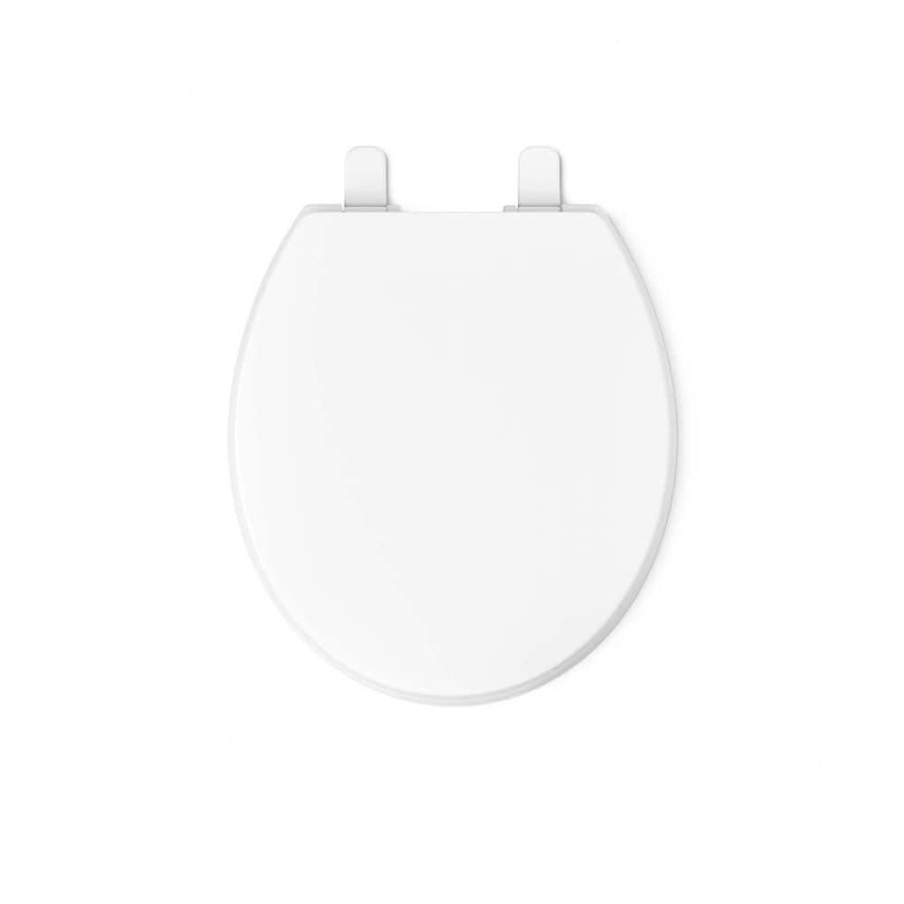 Kohler White Round Slow-Close Plastic Toilet Seat