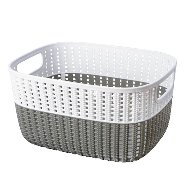 SIMPLIFY 11 in. D x 6 in. H x 9 in. W Grey Plastic Cube Storage Bin