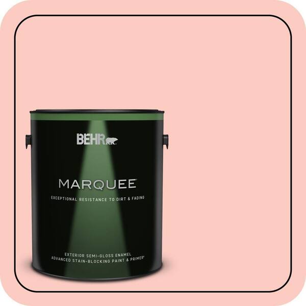 BEHR MARQUEE 1 gal. #170A-2 Strawberry Mousse Semi-Gloss Enamel Exterior Paint & Primer