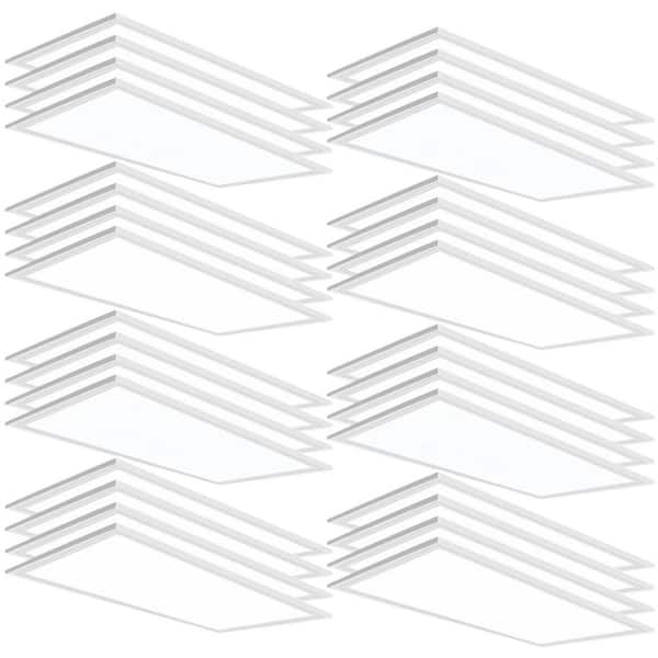 2 ft. x 4 ft. 7800 Lm Integrated LED Panel Light, 5000K Recessed Edge-Lit 2x4 LED Flat Panel Light 110-277V/ac (32-Pack)