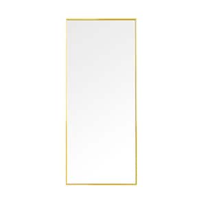 15.7 in. H x 59 in. W Rectangle Aluminum Alloy Frame Gold Full Length Mirror