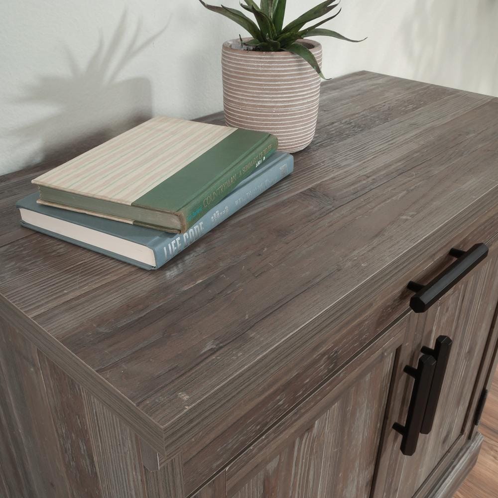 Pebble Pine Office Cabinet with Adjustable Shelving